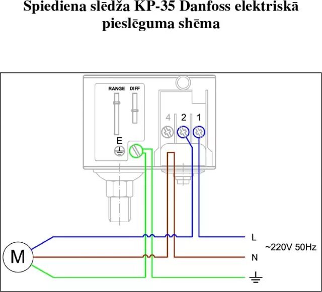 Подключение датчика давления danfoss Spiediena relejs KP35 1/4" 0.2-7.5 bar Danfoss 995076 Akvedukts