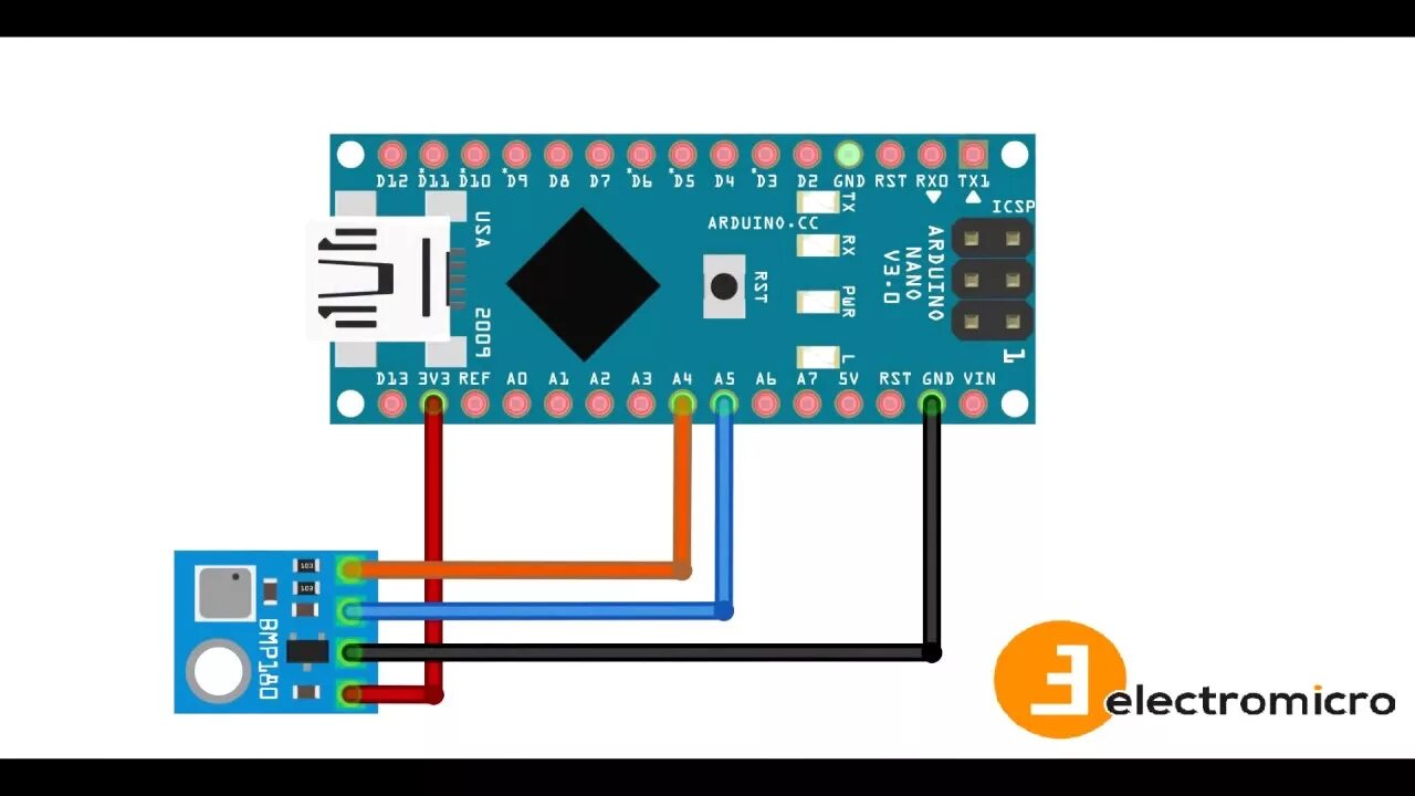 Подключение датчика давления к ардуино bmp180 подключение к Arduino - YouTube