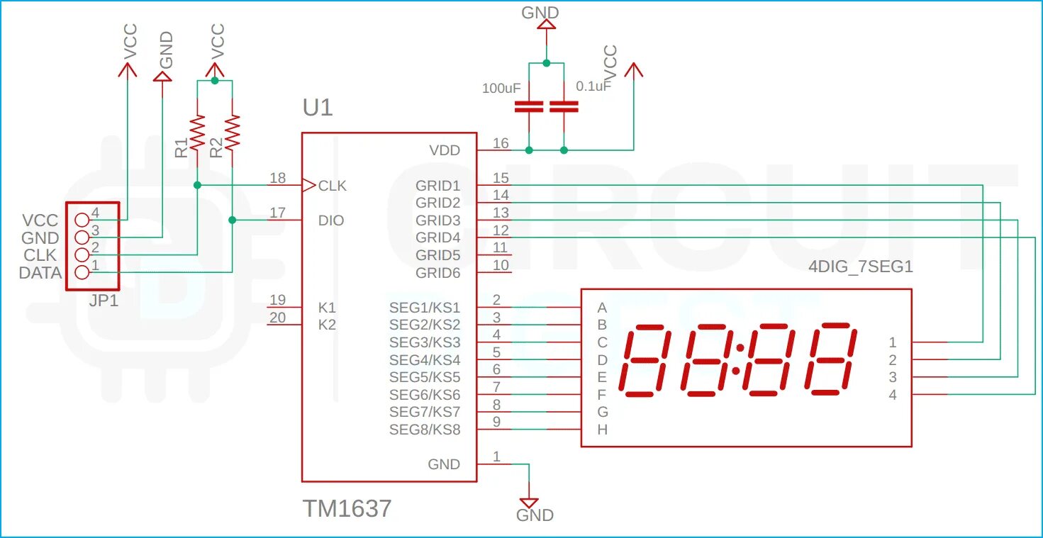 Подключение датчика давления к дисплею тм1637 Arduino TM1637 4 Digit Seven Segment Display Module Interface Tutorial