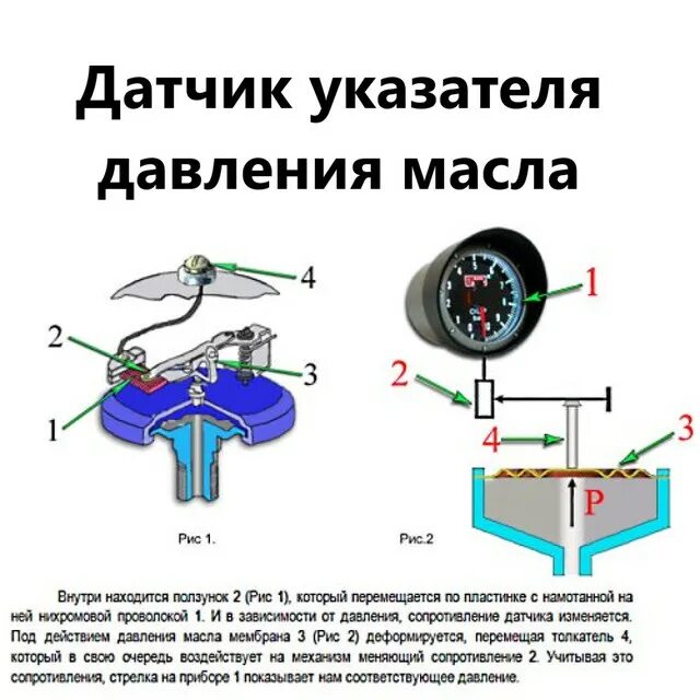 Подключение датчика давления масла Работа датчиков давления