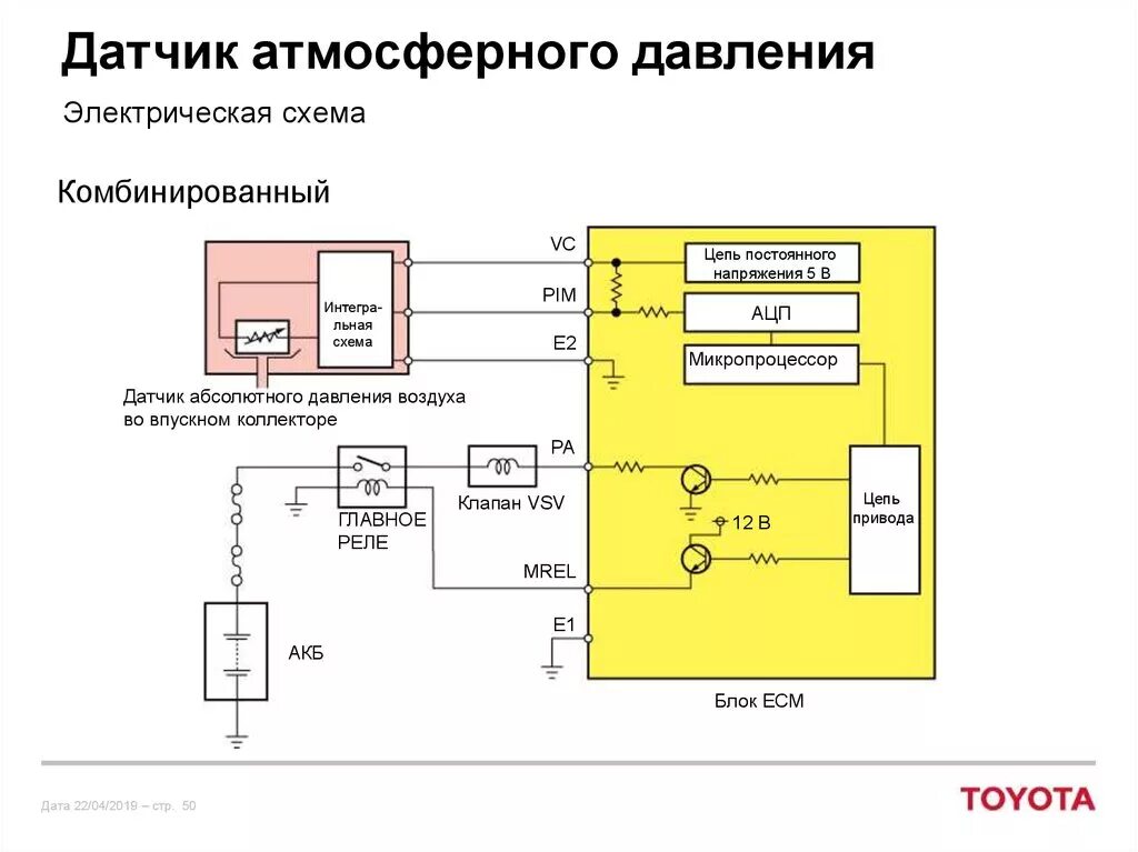 Подключение датчика давления воздуха Датчики электрических измерений