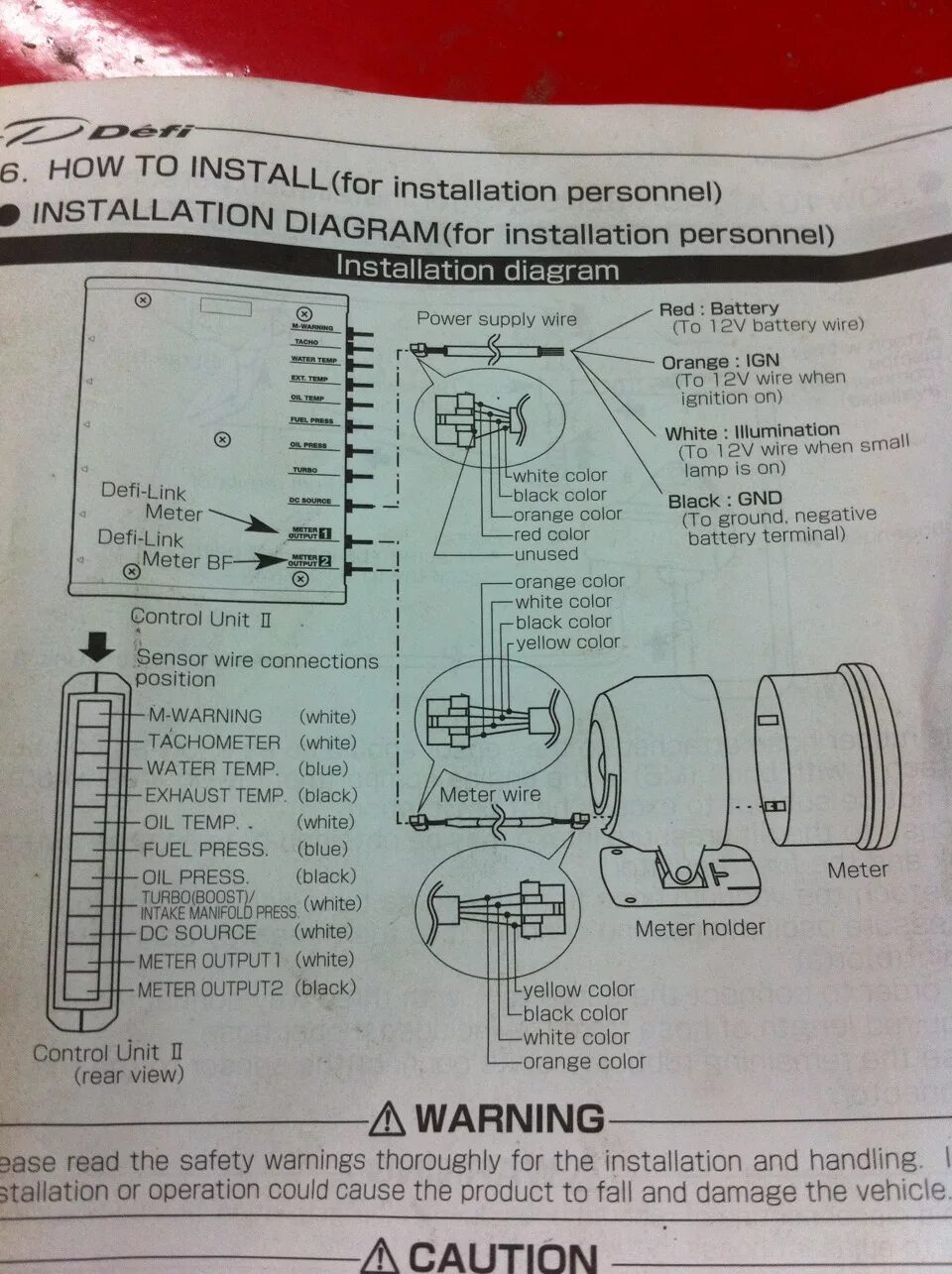 Подключение датчика defi Defi Control Unit II - Subaru Legacy (BD/BG/BK), 2 л, 1997 года тюнинг DRIVE2