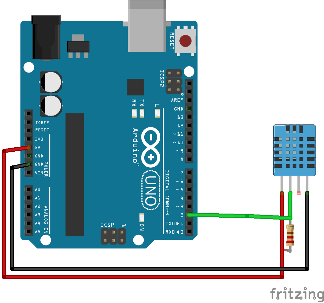 Подключение датчика температуры и влажности DHT11 к Arduino Nima First