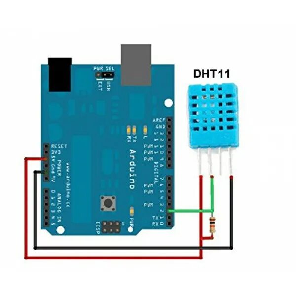 Подключение датчика dht11 Купить цифровой сенсор температуры и влажности DHT11 в интернет магазине 3DROB.R