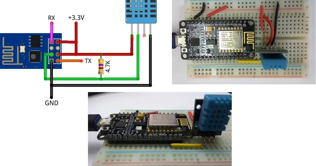 Подключение датчика dht22 к esp32 Подключи 11