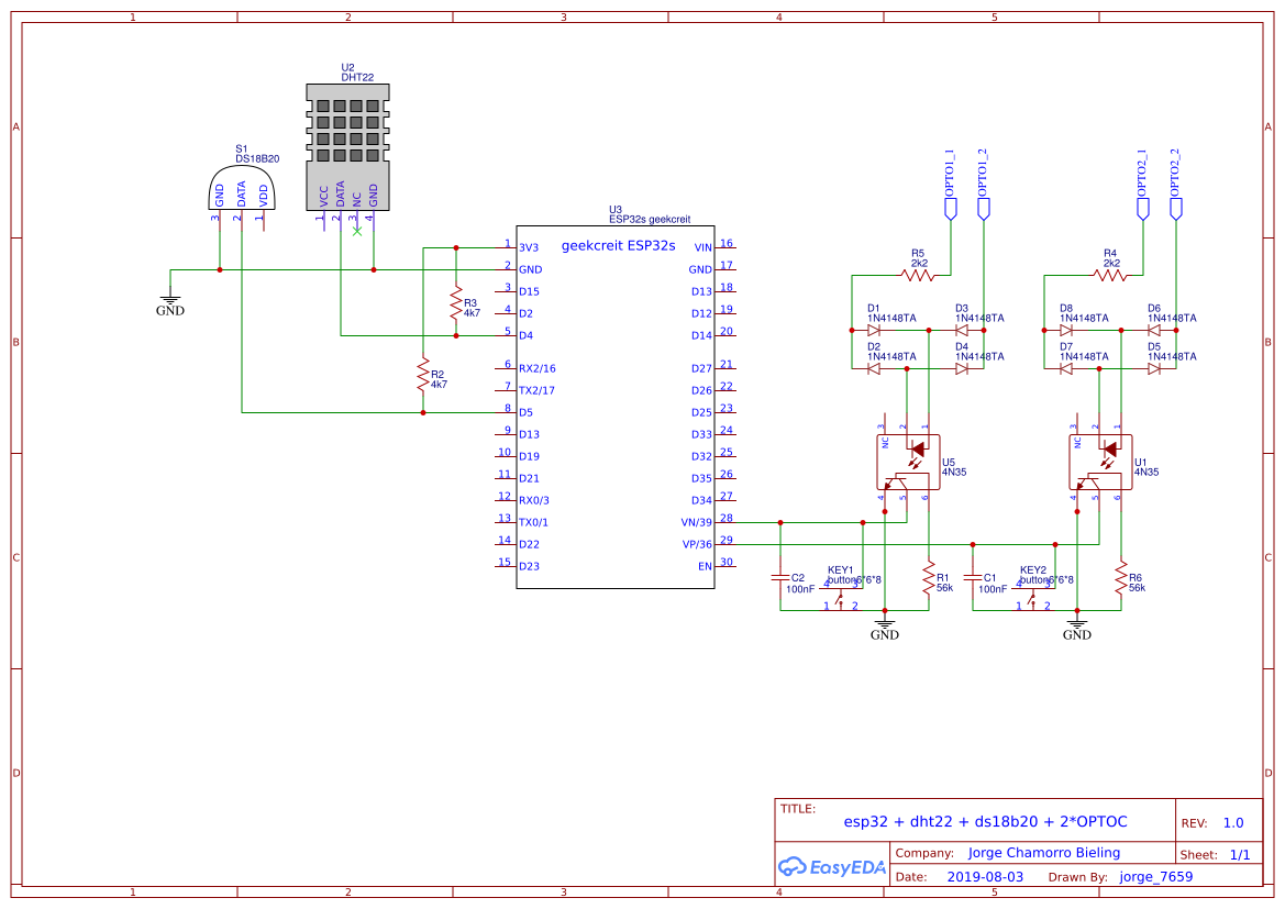 Подключение датчика dht22 к esp32 ESP32+DHT22+DS18B20 - OSHWLab