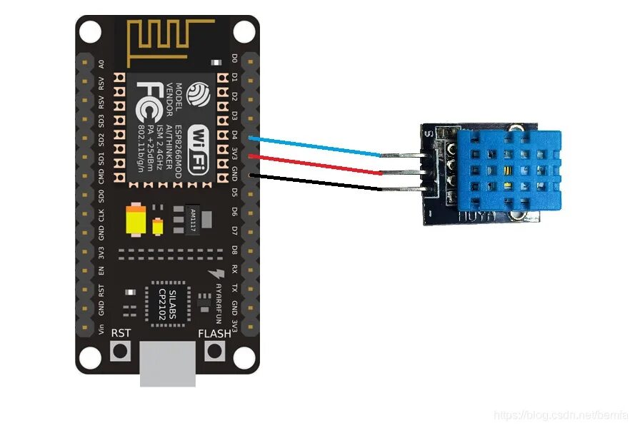 Подключение датчика dht22 к esp32 Get a temperature sensor to display room temperature on your mobile app - Progra