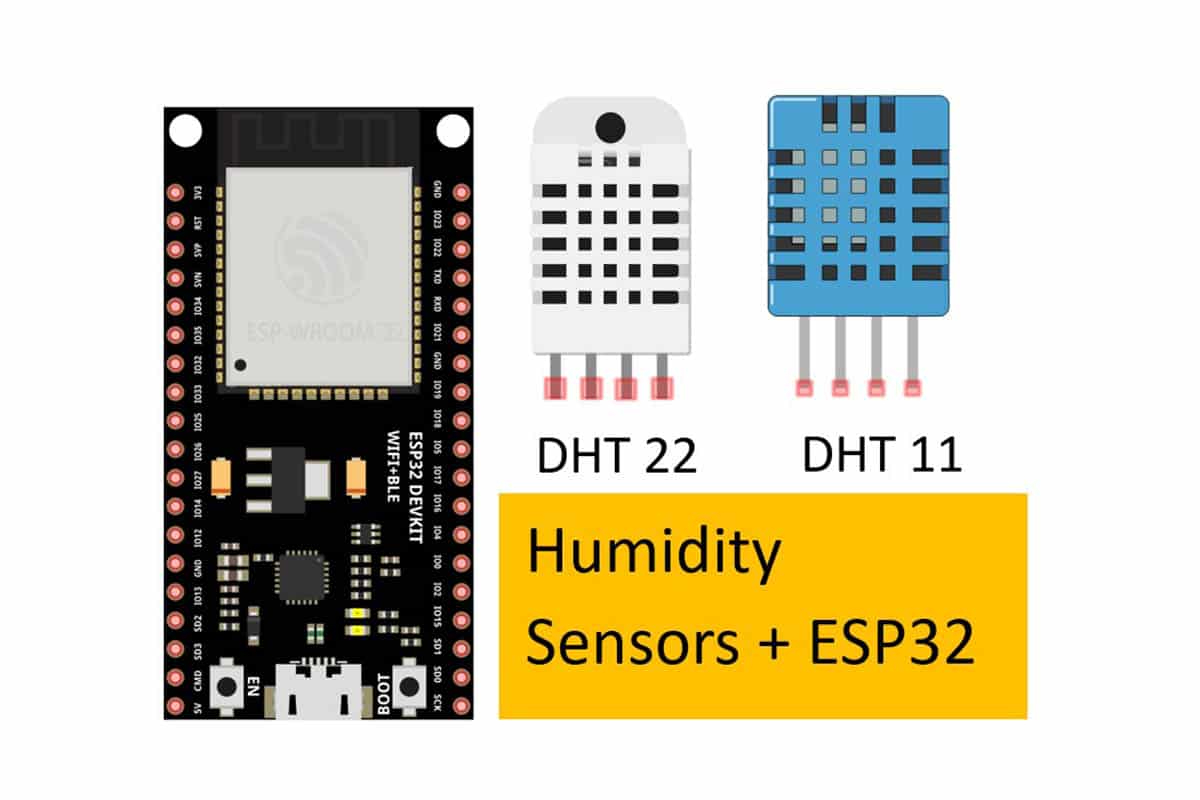 Подключение датчика dht22 к esp32 ESP32 With DHT11/ DHT22 Humidity & Temperature Sensor