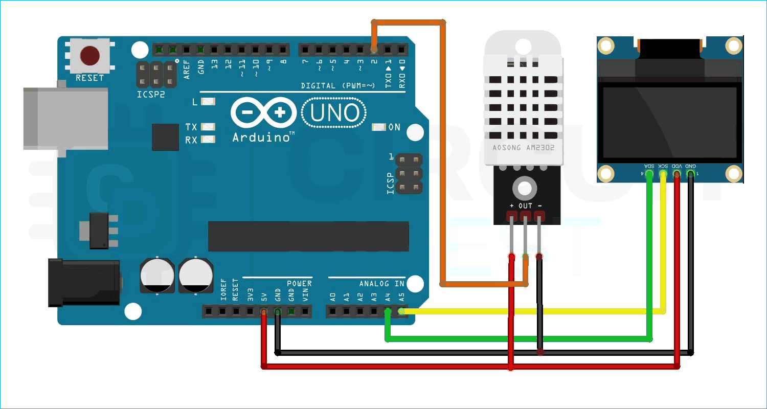 Подключение датчика dht22 к esp32 Arduino DHT22 Sensor Interfacing Circuit Diagram Arduino, Arduino projects, Sens