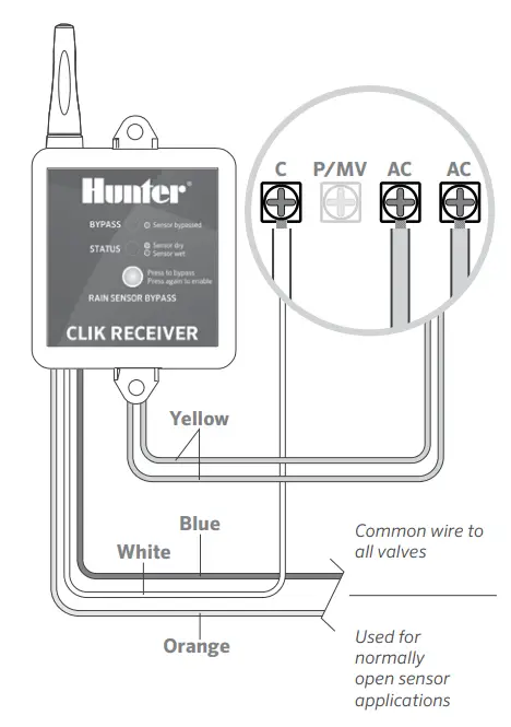 Подключение датчика дождя hunter Руководство пользователя датчика дождя Hunter Wireless Rain-Clik