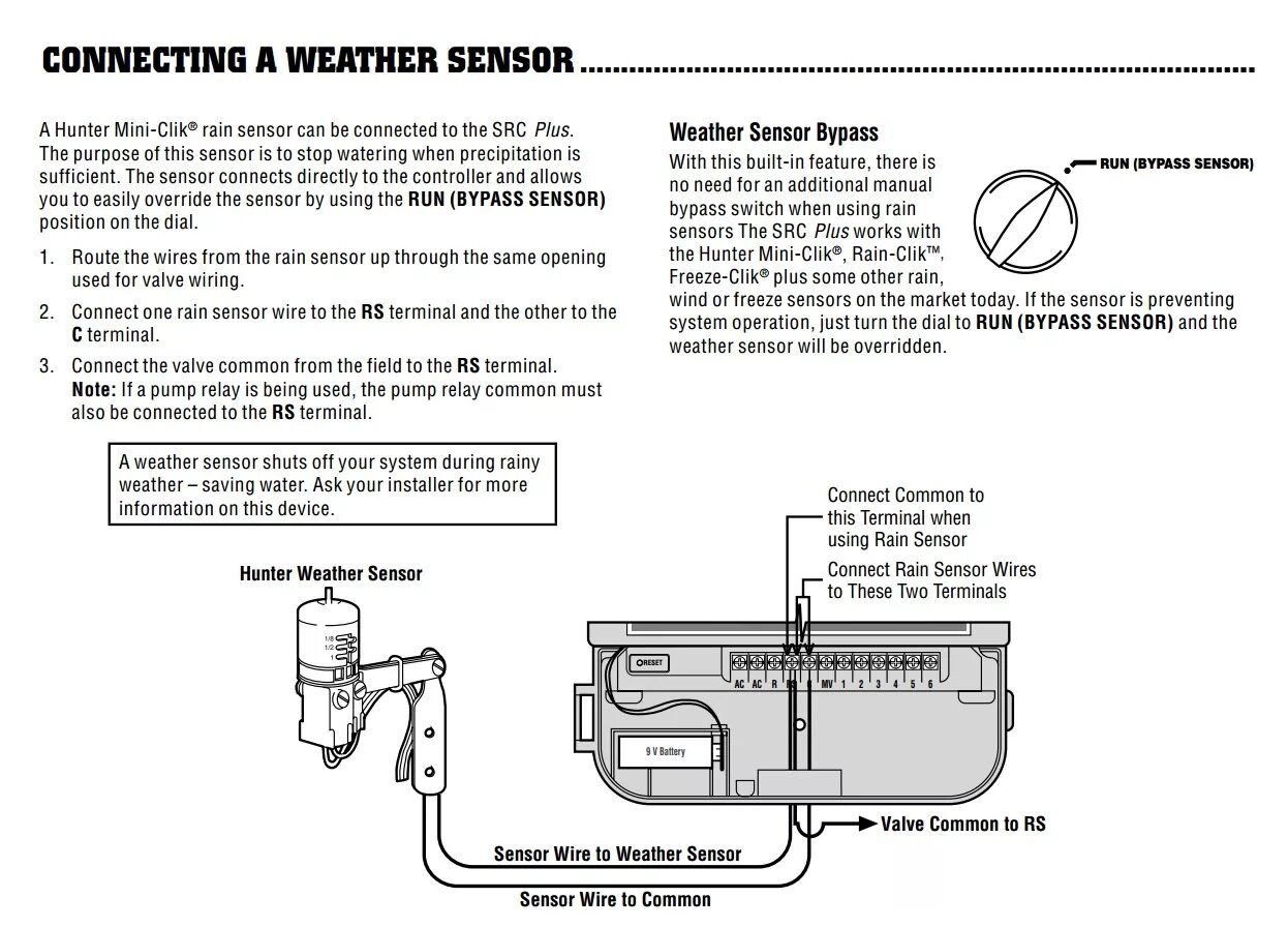 Подключение датчика дождя hunter Rain Bird rain Sensor, only one wire - #5 by Khillski - Archive - Rachio Communi