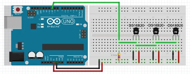 Подключение датчика ds18b20 к arduino DS18B20 датчик температуры купить в Украине