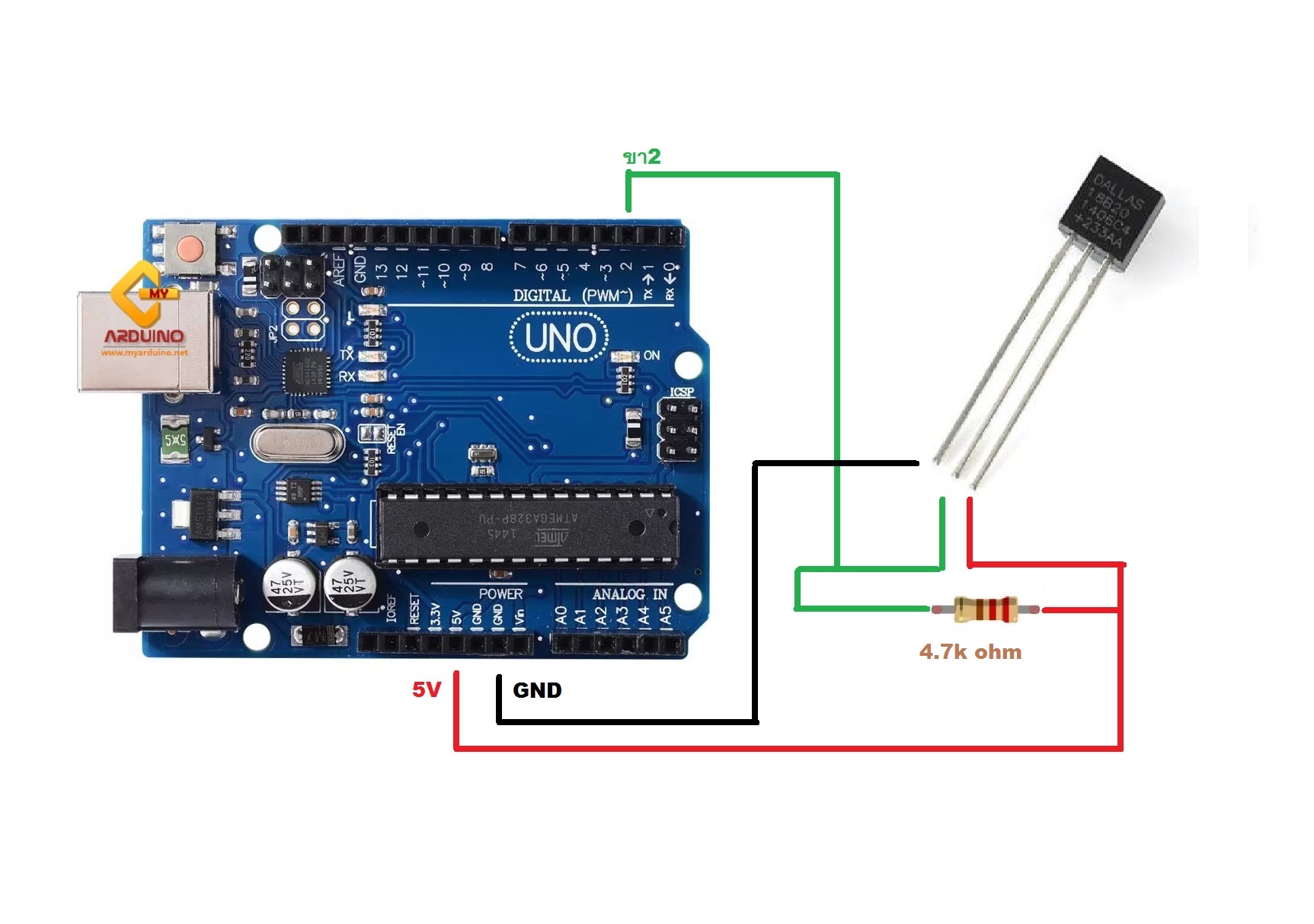 Подключение датчика ds18b20 к arduino Ds18b20 Temperature Sensor Arduino Tutorial 4 Examples 52 Off World Of Maps