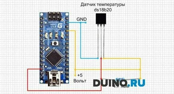 Подключение датчика ds18b20 к arduino DS18B20 Датчик температуры - купить по выгодной цене на Яндекс.Маркете