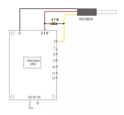 Подключение датчика ds18b20 к arduino Ds18b20 схема подключения к ардуино