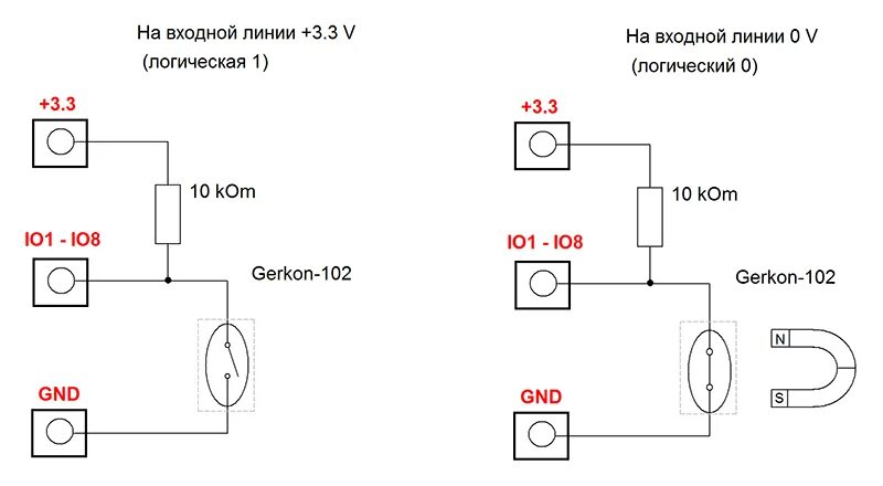 Подключение датчика дверей Датчик открытия Gerkon-102 проводной 0.2 метра