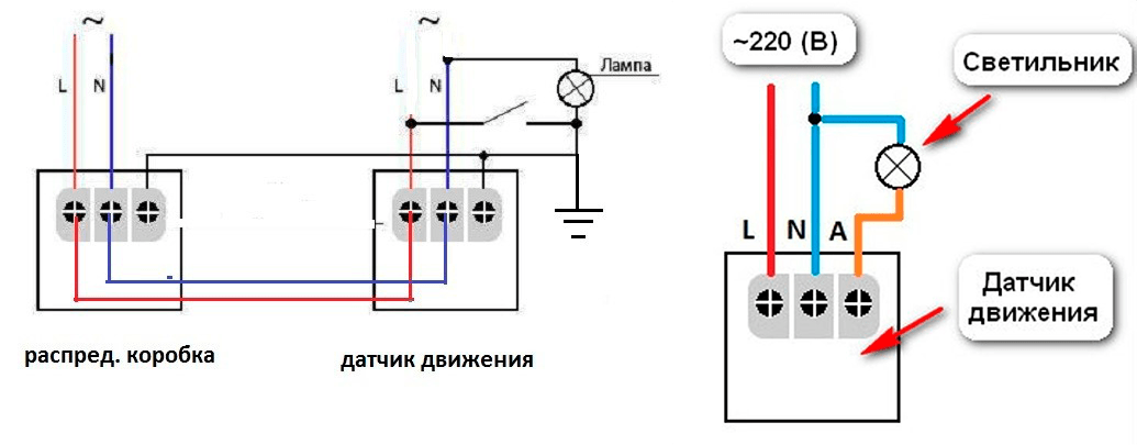 Подключение датчика движения 12 вольт Как подключить дд 009 в цепь