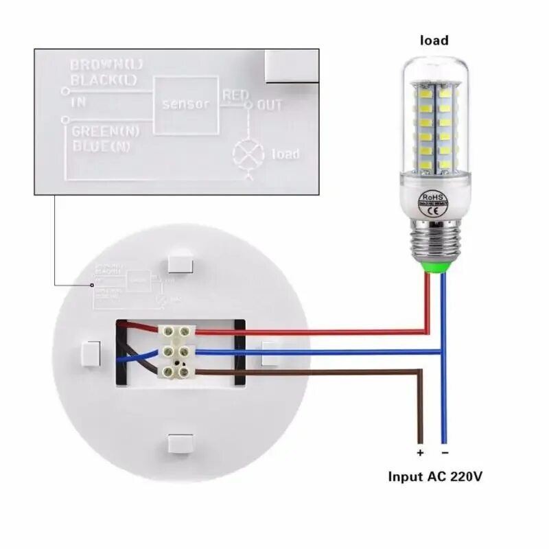 Подключение датчика движения 360 AC 220V High Quality PIR Sensor 360 Degree Human Infrared Motion Sensor Light Sw