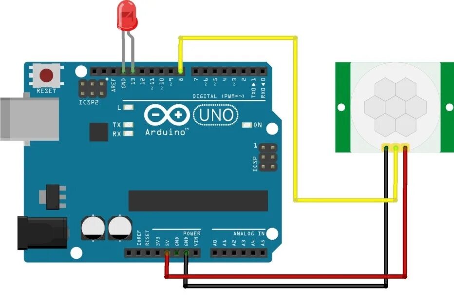 Подключение датчика движения arduino Инфракрасный датчик движения (модуль) HC-SR501