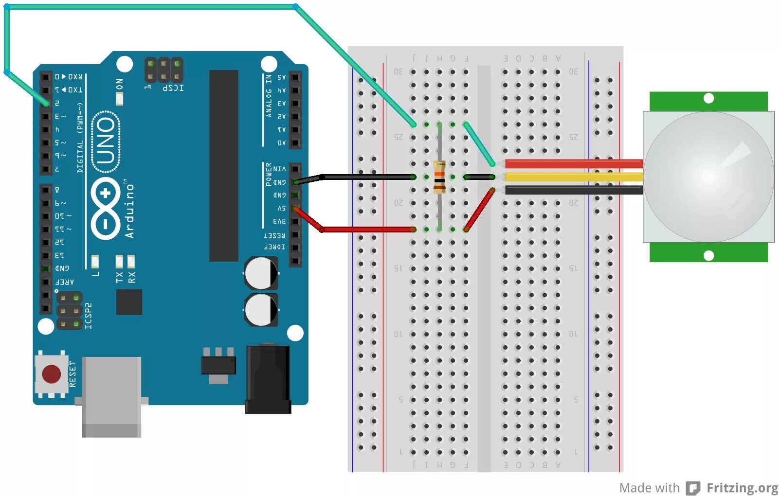 Подключение датчика движения ардуино схема infrared - PIR sensor (with open collector) + Arduino - anomalous results - Elec