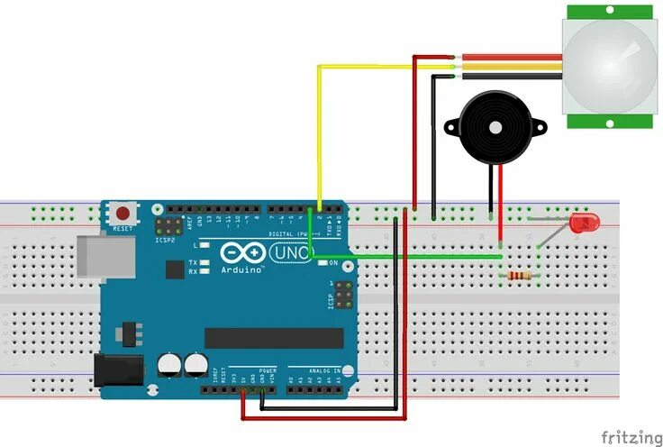 Подключение датчика движения ардуино схема Arduino Motion Detector using PIR Sensor Arduino, Motion detector, Motion