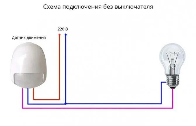 Подключение датчика движения через выключатель к лампочке Как выбрать и установить выключатель с датчиком движения света