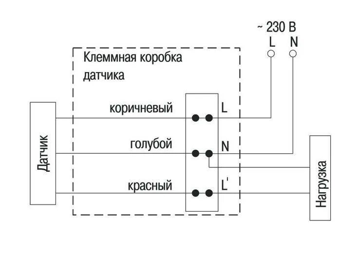 Подключение датчика движения дд 008 Подключение датчика движения для освещения с выключателем