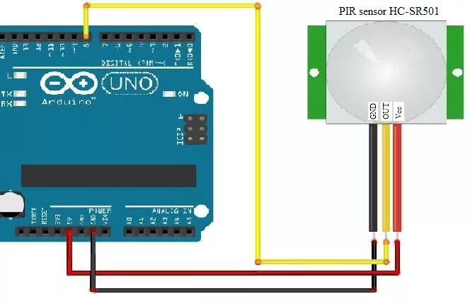 Подключение датчика движения к ардуино Датчик движения инфракрасный (PIR Sensor) HC-SR501