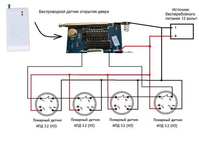 Подключение датчика дыма Схемы подключений к Pro 4