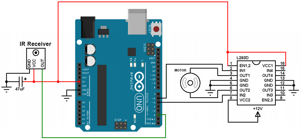 Подключение датчика энкодера Arduino based remote controlled DC motor