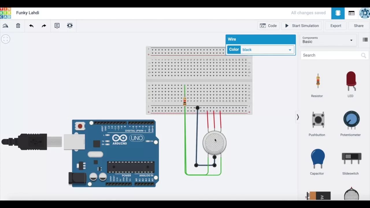 Подключение датчика газа к ардуино How to Connect a Gas Sensor to Arduino in TinkerCad - YouTube