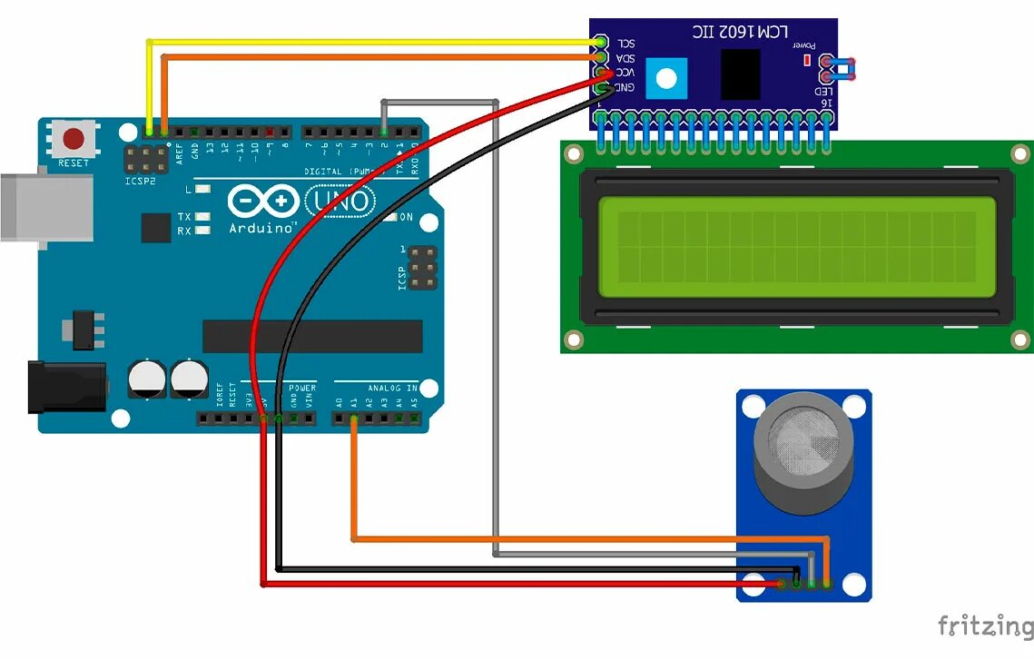 Подключение датчика газа к ардуино Подключение датчика газа MQ-2 к Arduino Uno - Схема и пример кода - блог