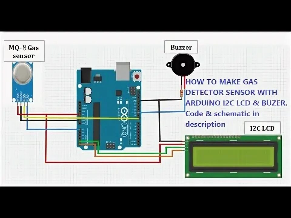 Подключение датчика газа к ардуино HOW TO MAKE GAS DETECTOR SENSOR WITH ARDUINO I2C LCD & BUZER. CODE & SCHEMATIC I