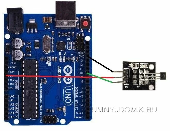 Подключение датчика холла к ардуино KY-003" - цифровой датчик Холла на базе "44E" для Arduino - Умный домик