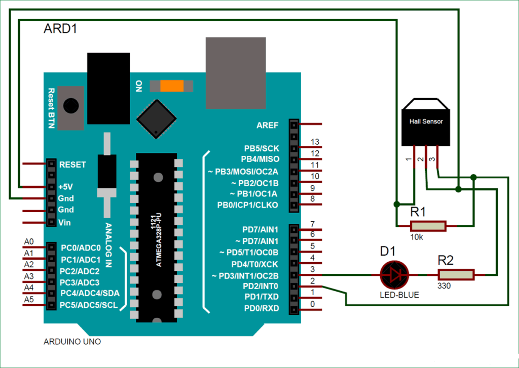 Подключение датчика холла к ардуино Подключение датчика Холла к Arduino: схема и программа