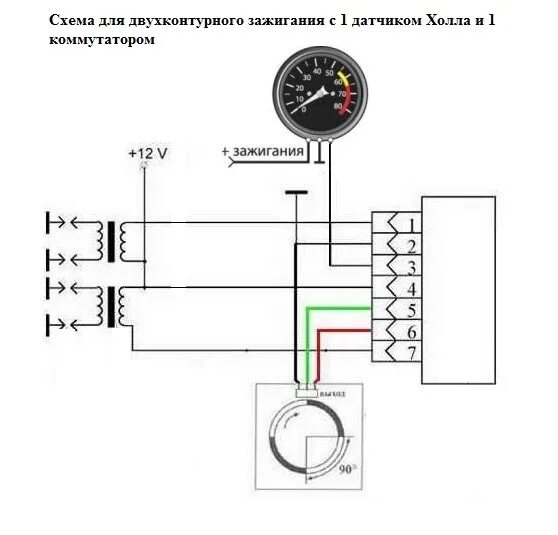 Подключение датчика холла к коммутатору Новый щиток приборов для ВАЗ 2105 (ставим тахометр) - Lada 21053, 1,5 л, 1998 го