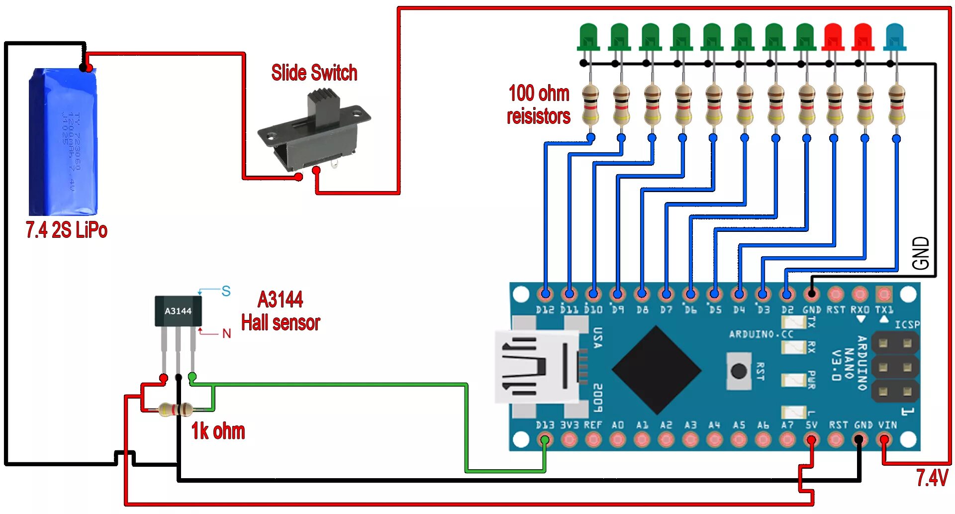 Подключение датчика холла к контроллеру Lao Hemd Oma arduino nano propeller led analog clock Ziemlich Endlos Interaktion