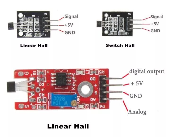 Подключение датчика холла ss49 к ардуино Lesson 1 Hall Sensor - sunfounder