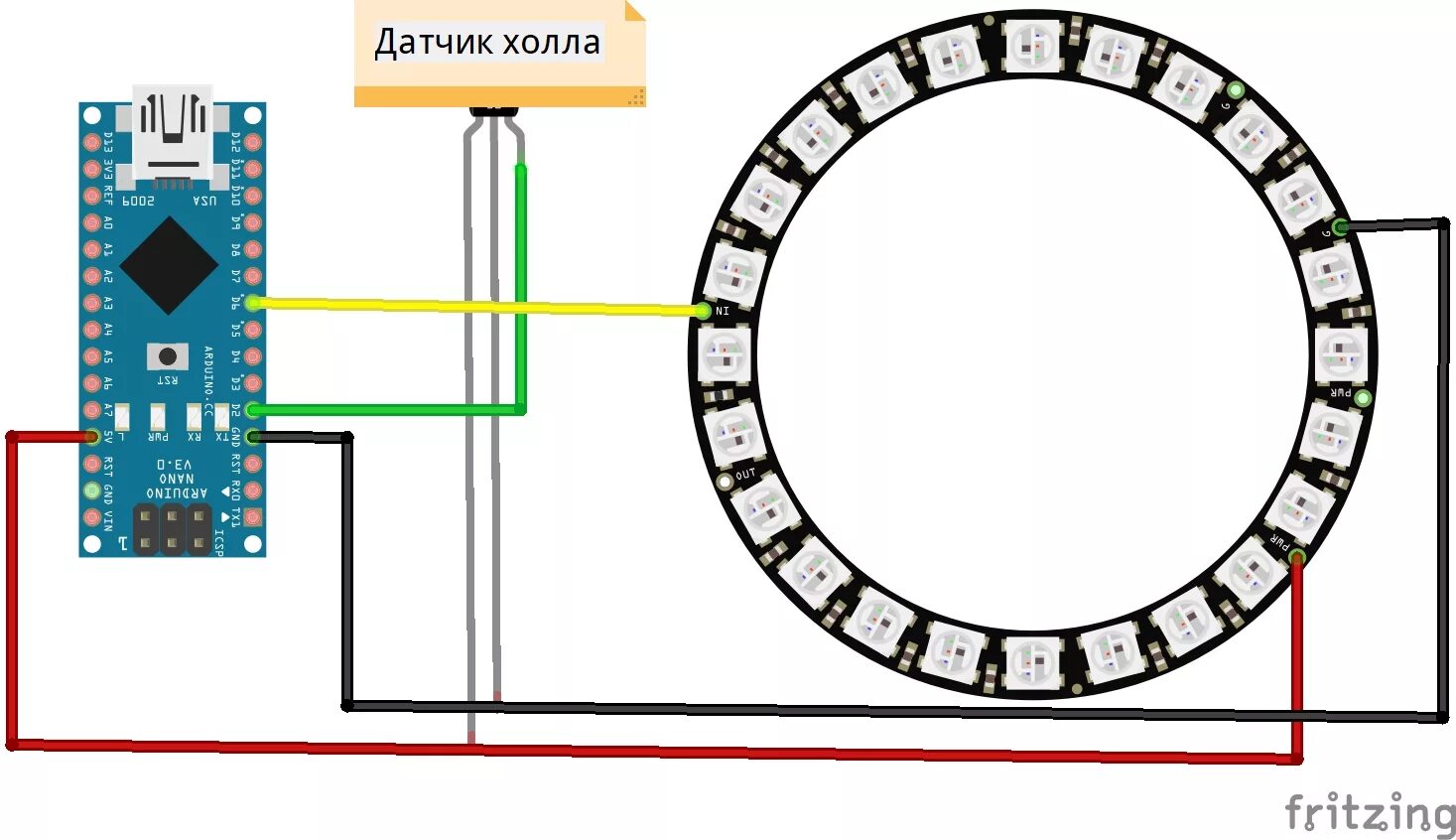 Подключение датчика холла ss49 к ардуино Тахометр-спидометр на Arduino Класс робототехники