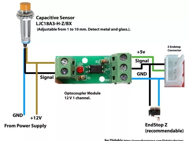 Подключение датчика индуктивности z probe - Inductive Sensor in 24 V machine? - 3D Printing Stack Exchange