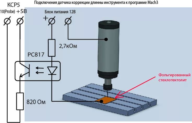 Подключение датчика инструмента Opto-isolated tool height sensor for Mach3 Фрезерный станок с чпу, Фрезерный ста