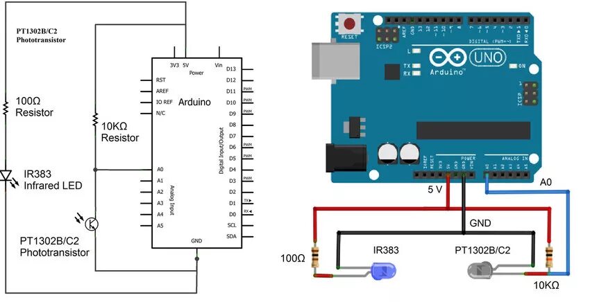 Подключение датчика ir к ардуино Can you help me with phototransistor led motion detector - Project Guidance - Ar