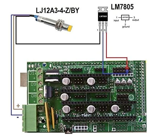 Подключение датчика к компьютеру Подключение LJ18A3-8-Z