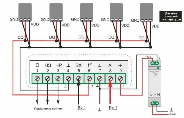 Подключение датчика к котлу купить термостат Эван GSM-Climate ZONT-H1V цена