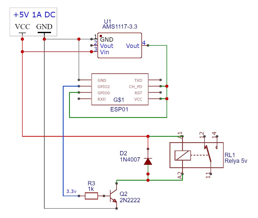 Подключение датчика к реле transistors - ESP8266 not working to drive relay - Electrical Engineering Stack 