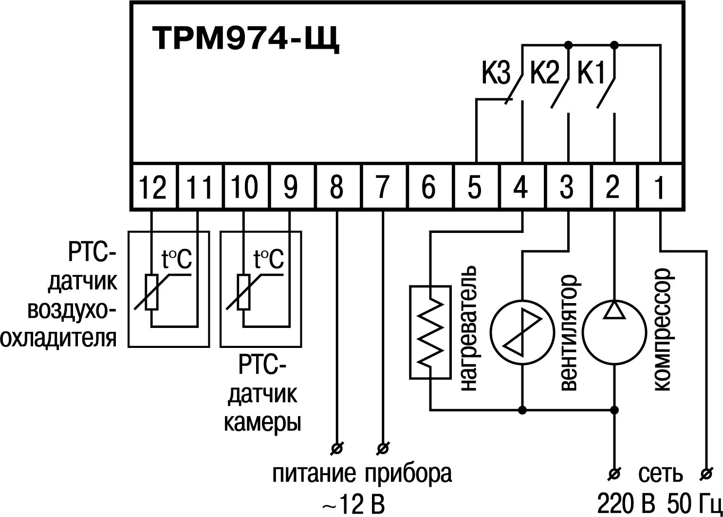 Подключение датчика к трм Руководство по эксплуатации ТРМ974