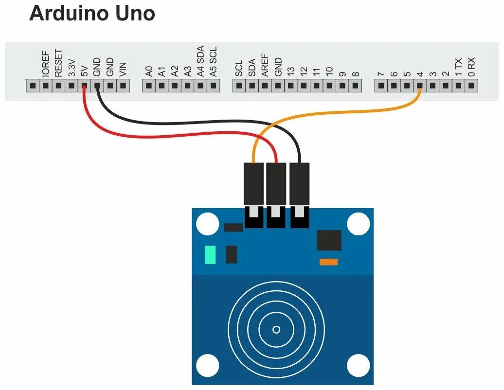 Подключение датчика касания Датчик прикосновения TTP223 (сенсорная кнопка) для Arduino - купить в интернет-м