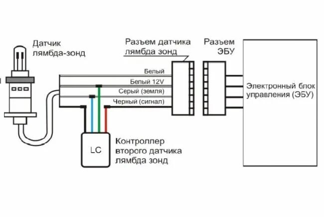 Подключение датчика кислорода Как подключить контакты нейтрализатора выхлопных газов Фольксваген Гольф 6? - 1 