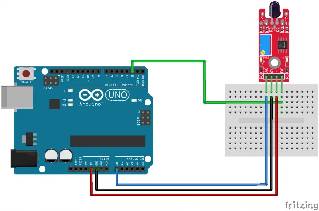 Подключение датчика линии к ардуино Датчик пламени KY 026 - купить по выгодной цене Youbot.ru
