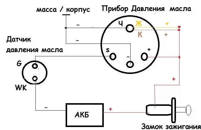 Подключение датчика масла Выносной прибор контроля давления масла - Lada 2109, 1,3 л, 1992 года аксессуары